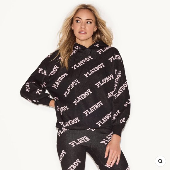 NWOT | Playboy X Missguided | High Waist Premium Knit Leggings | Size 4 | Black - Picture 3 of 9